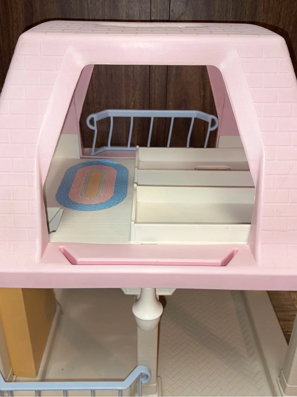 Vintage Little Tikes Grandma's Cottage Pink Roof Dollhouse Grandparents House
